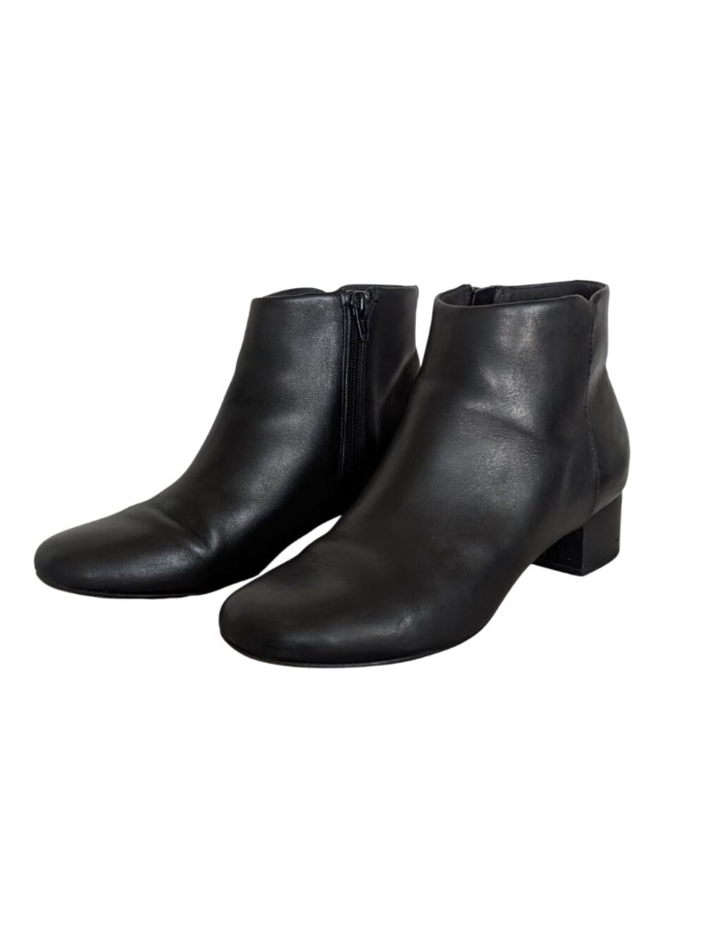 Clarks Black Leather Chartli Lilac Ankle Booties Women's Size 7.5M